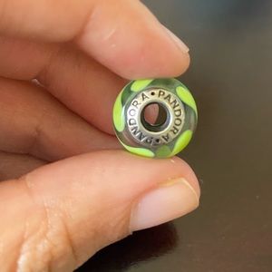 Murano Glass Green & Blue Swirl Pandora Charm